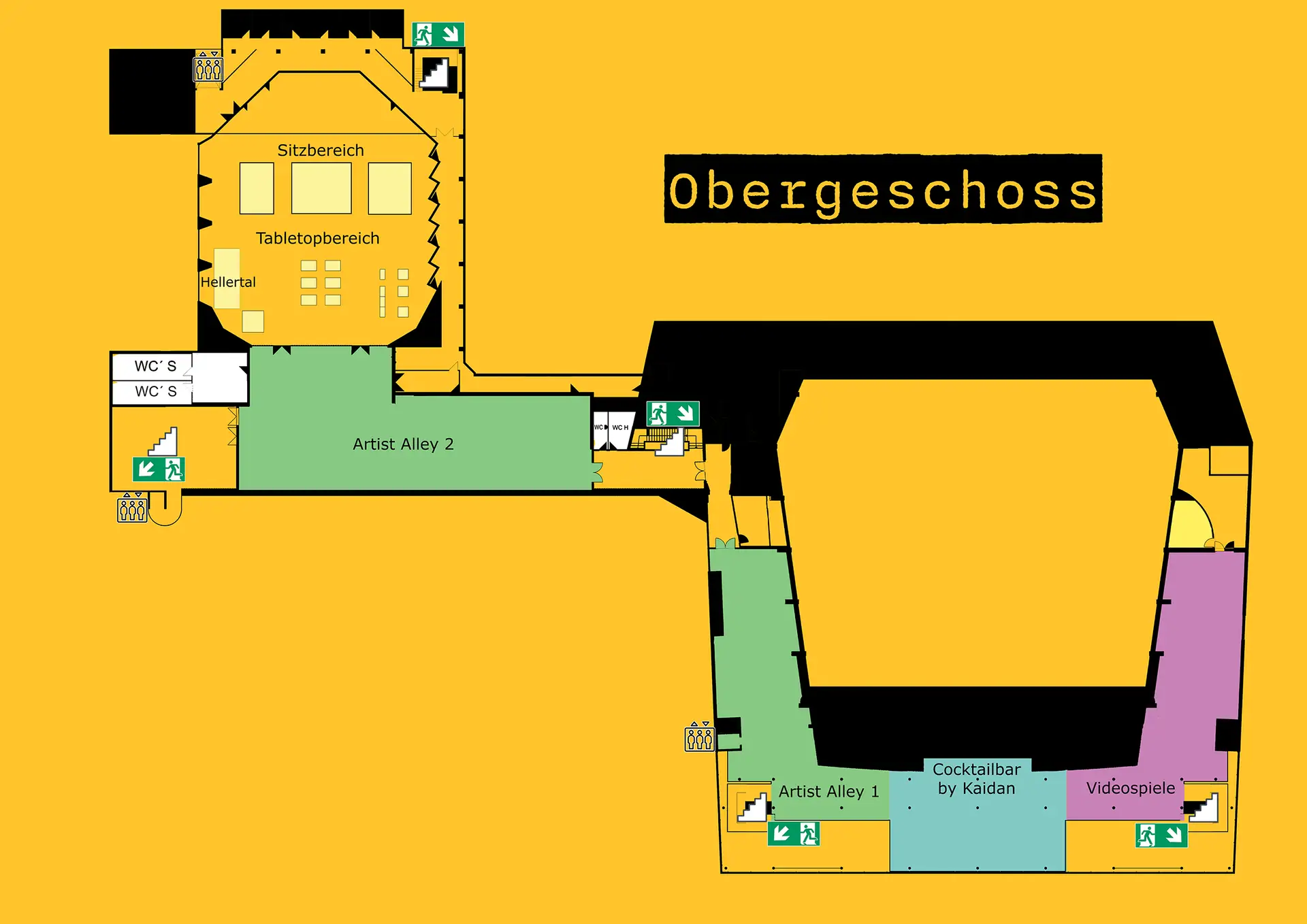 Obergeschoss Aussteller